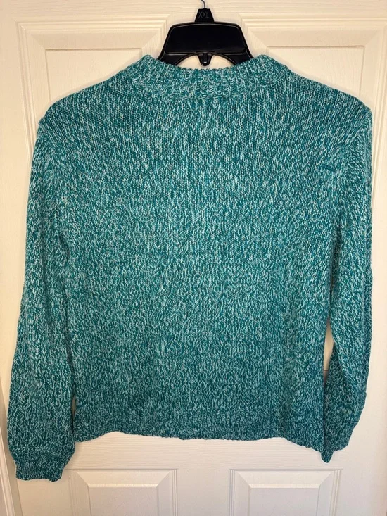 NWT Sonoma Teal Marled Cowl Neck Sweater - Picture 7 of 7